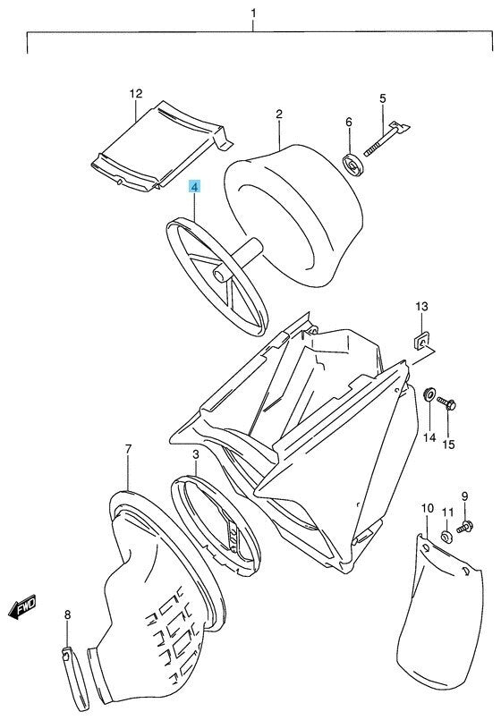 SUZUKI RM125 1996-2006 Genuine Filter Holder 13791-36E00 OEM