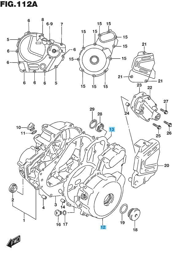 SUZUKI DR650SE 1996-2019 2022-2024 Genuine Magneto Cover & Gasket Set OEM