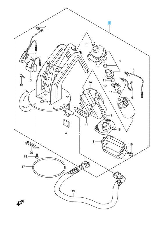SUZUKI GSF1250S BANDIT S 2007-2009 Genuine Fuel Pump Assy 15100-18H11 OEM