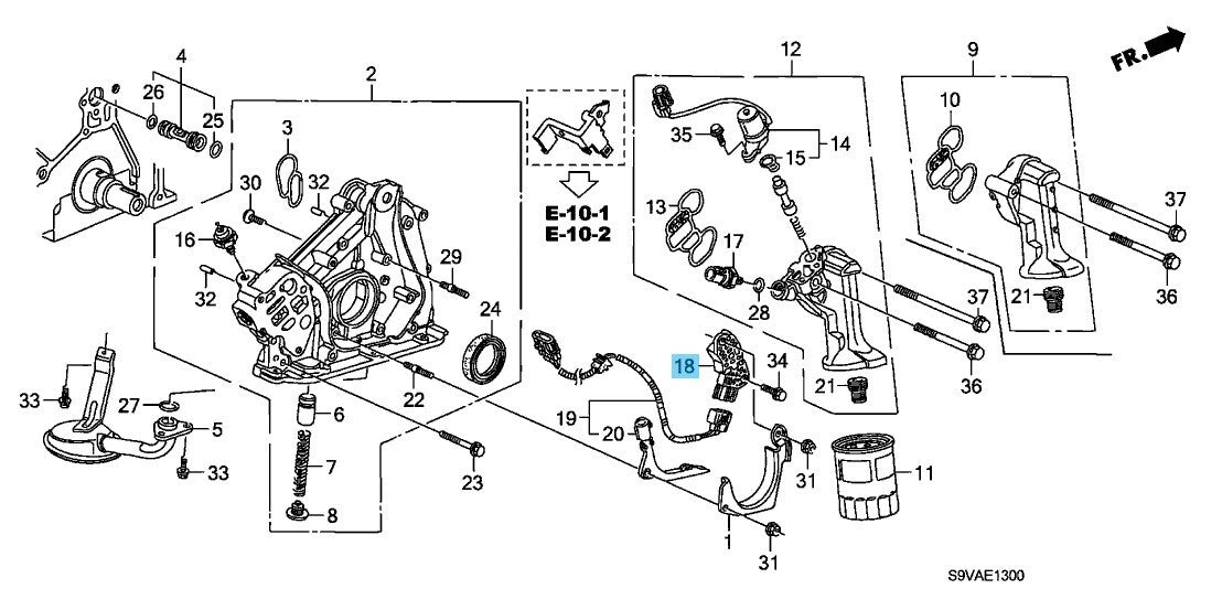 HONDA ACCORD 2003-2007 Genuine Crank Sensor Assy (1-2) 37500-RCA-A01 OEM