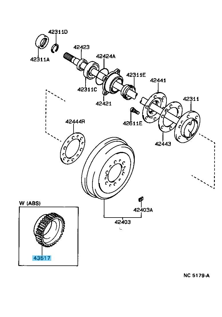 TOYOTA 4RUNNER TRUCK VZN131 94-95 Genuine Rear Skid Control Rotor x2 Set OEM
