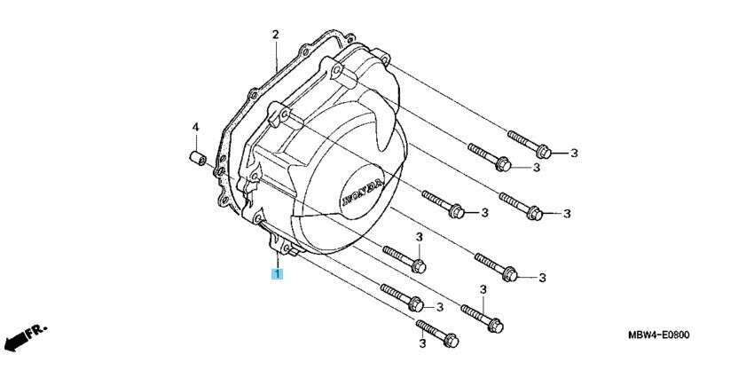 HONDA CBR600F4i 2001-2006 Genuine Alternator Cover 11321-MBW-316 OEM