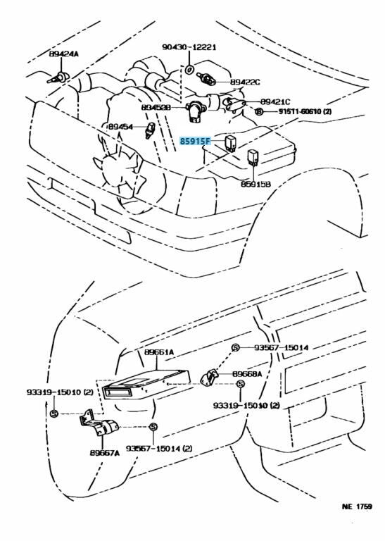 TOYOTA LAND CRUISER LEXUS LX470 98-07 Genuine Main Switch Relay 85915-30050 OEM