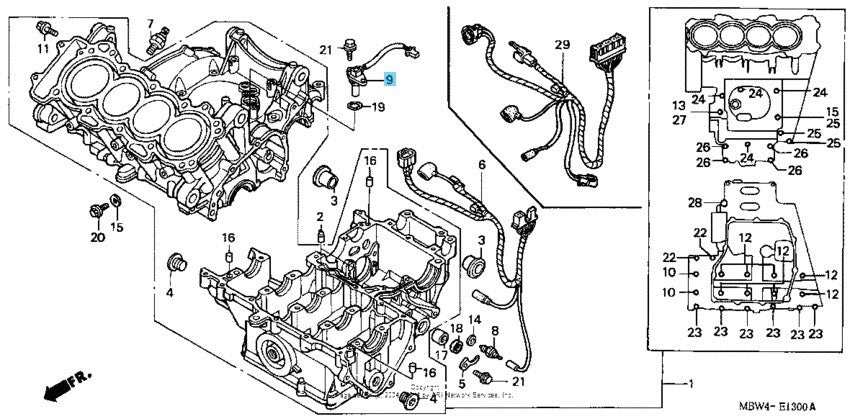 HONDA CBR600F4i CBR600F4 01-05 Genuine Speedometer Sensor 37700-MBW-J21 OEM