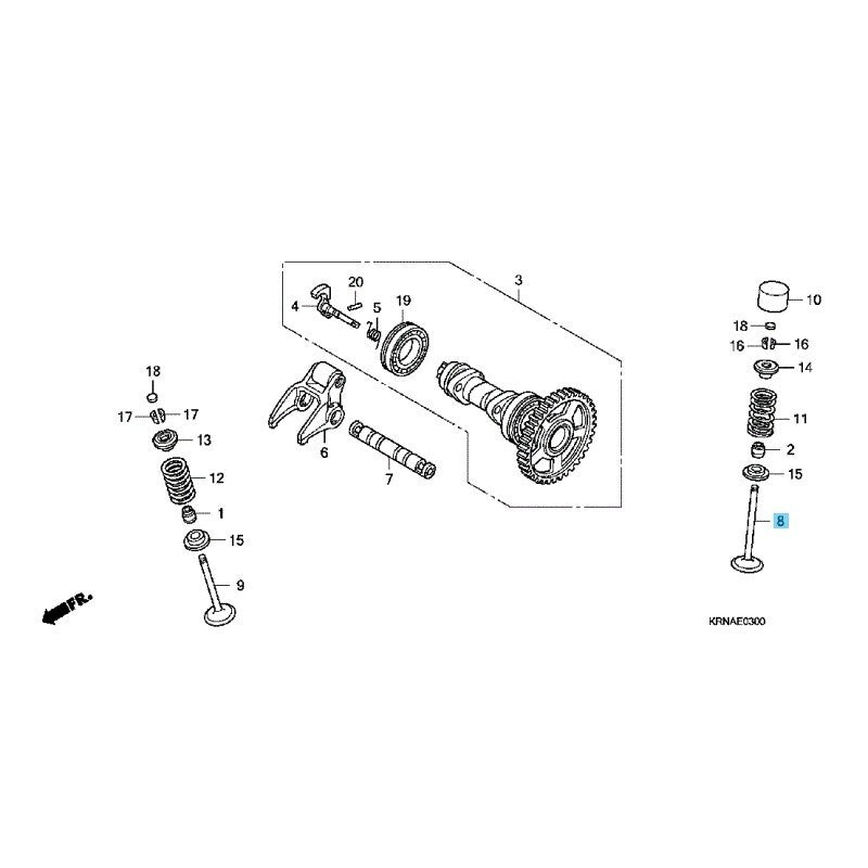 HONDA CRF250R 2010-2017 Genuine Intake Valve 14711-KRN-A40 x2 Set OEM