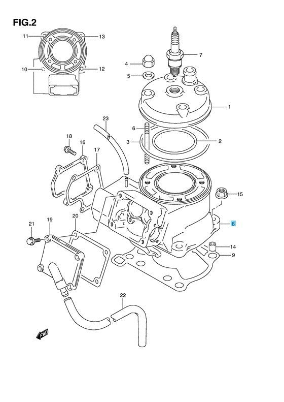SUZUKI RM85 2002-2009 2012 2015-2023 Genuine Engine Cylinder Set 11200-03830 OEM