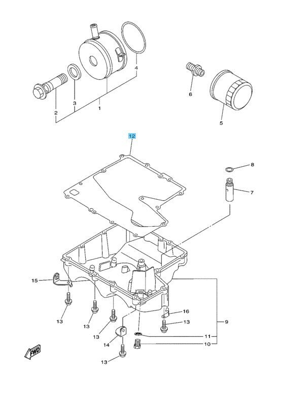 YAMAHA YZF-R6 2008-2017 Genuine Strainer Cover Gasket 2C0-13414-01-00 OEM