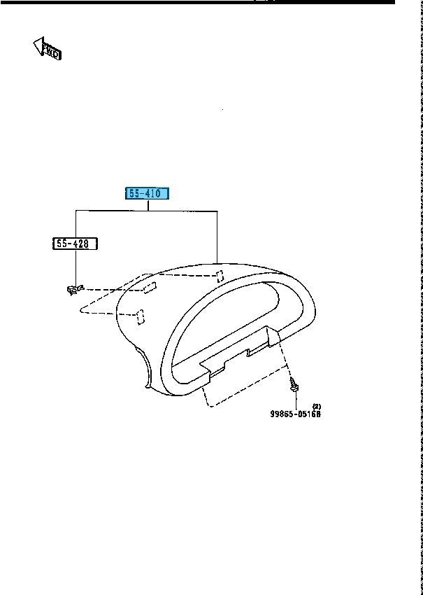 MAZDA MIATA 1994-1997 Genuine Meter Hood NA75-55-420B-00 OEM