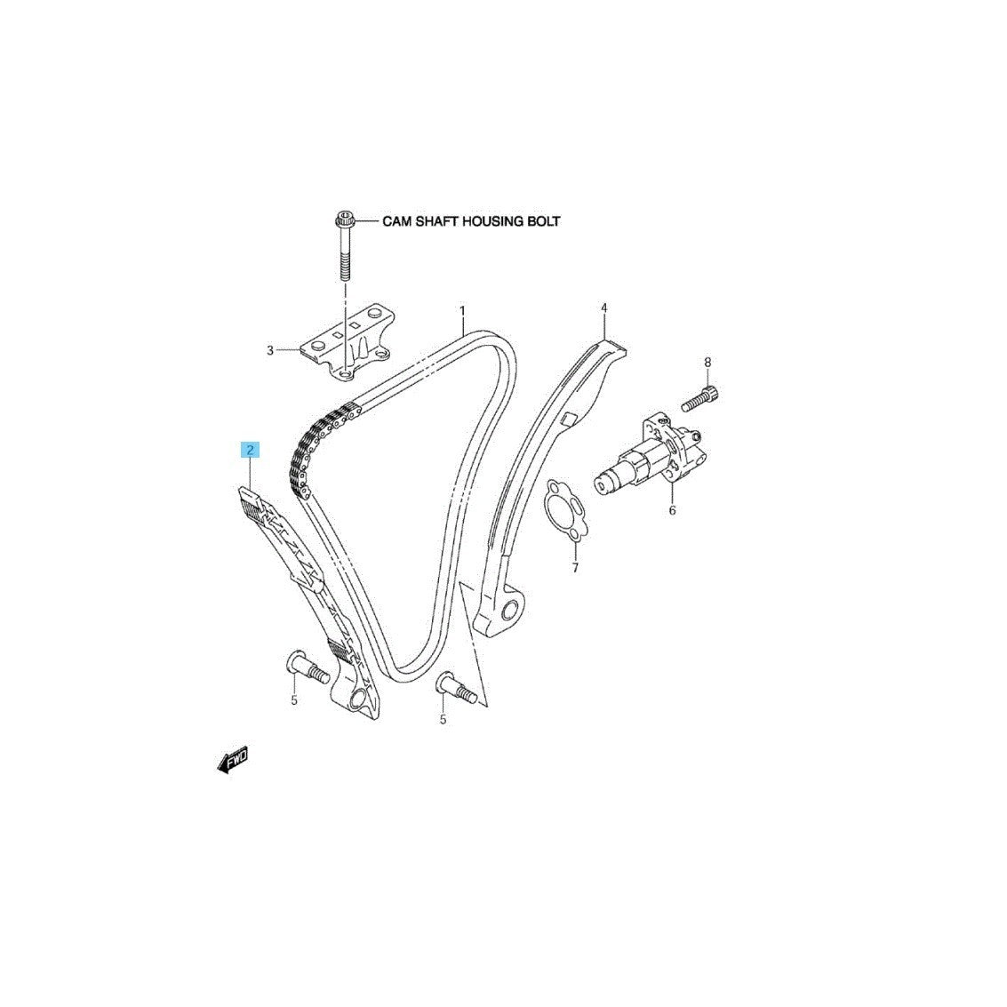SUZUKI GSX-R600 '08-09 '11-19 '21-23 Genuine Cam Chain Guide No.1 12771-37H01