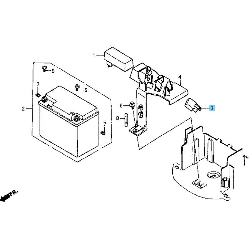 HONDA ELITE 50 SR SA50A 92-98 Genuine Starter Relay 38501-GAM-007 OEM