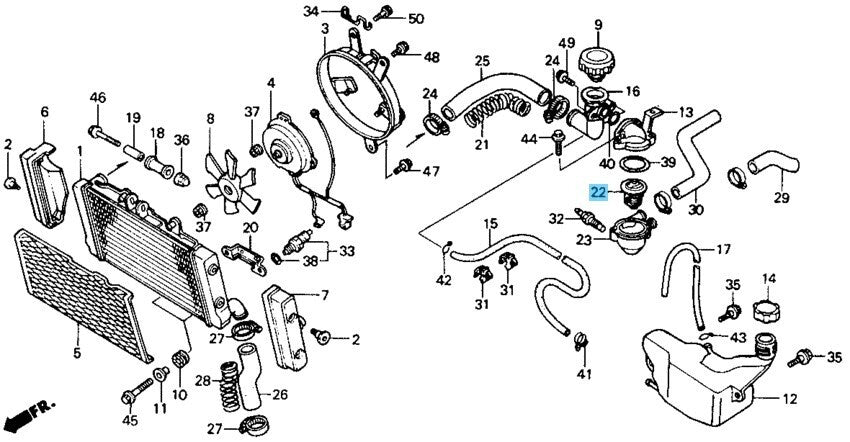 HONDA HAWK GT NT650 1988-1991 Genuine Thermostat Assy 19300-KE8-000 OEM