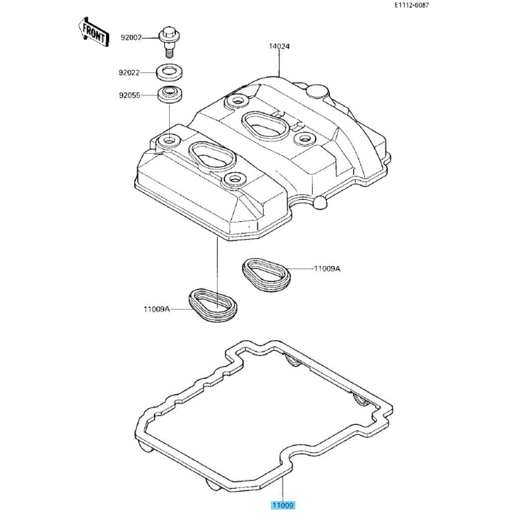 KAWASAKI NINJA 250R EX250 '86-90 '92-07 Genuine Cylinder Head Cover Gasket OEM