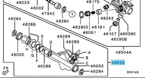 MITSUBISHI MONTERO SPORT KG6W 08-16 Genuine P/S Gear Seal And Gasket Kit OEM