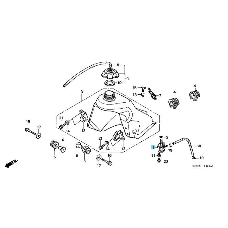 HONDA CR80R 1982-2002 Genuine Petcock Assy 16950-GS2-911 OEM