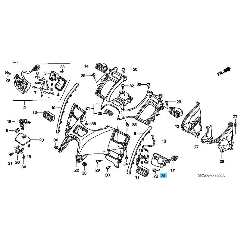 HONDA GOLD WING GL1800 01-10 12-17 Genuine Shelter Panel RH 83160-MCA-000 OEM