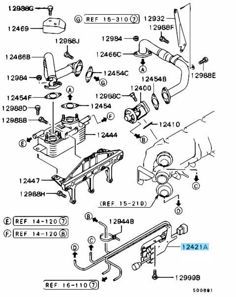 MITSUBISHI PAJERO MONTERO V68W V78W '01 Genuine Emission Solenoid Valve Assy OEM