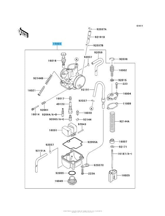 KAWASAKI KX100 2001-2009 2011-2013 Genuine Carburetor Assy 15003-1643 OEM