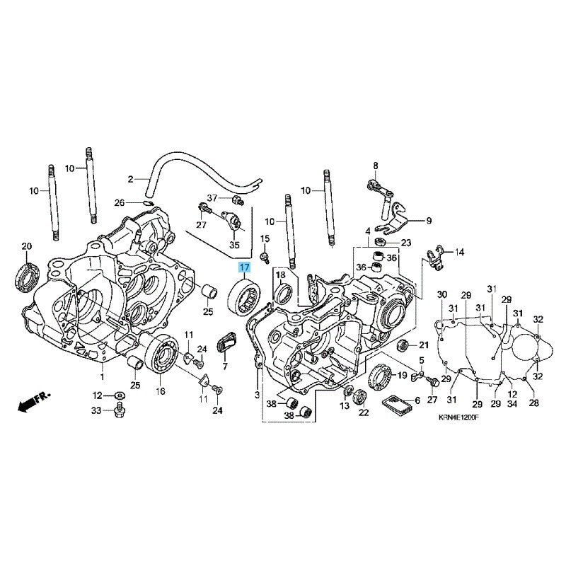HONDA CRF250R 04-17 Genuine Crankcase Special Roller Bearing 91002-KRN-A11 OEM