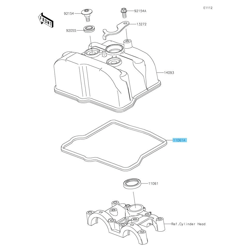 KAWASAKI KX450 '19-23 KX450X '21-23 Genuine Head Cover Gasket 11061-1269 OEM