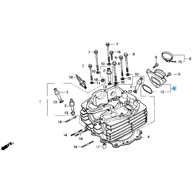 HONDA NX650 1988-1989 Genuine Carburator Insulator 16211-MN9-000 OEM