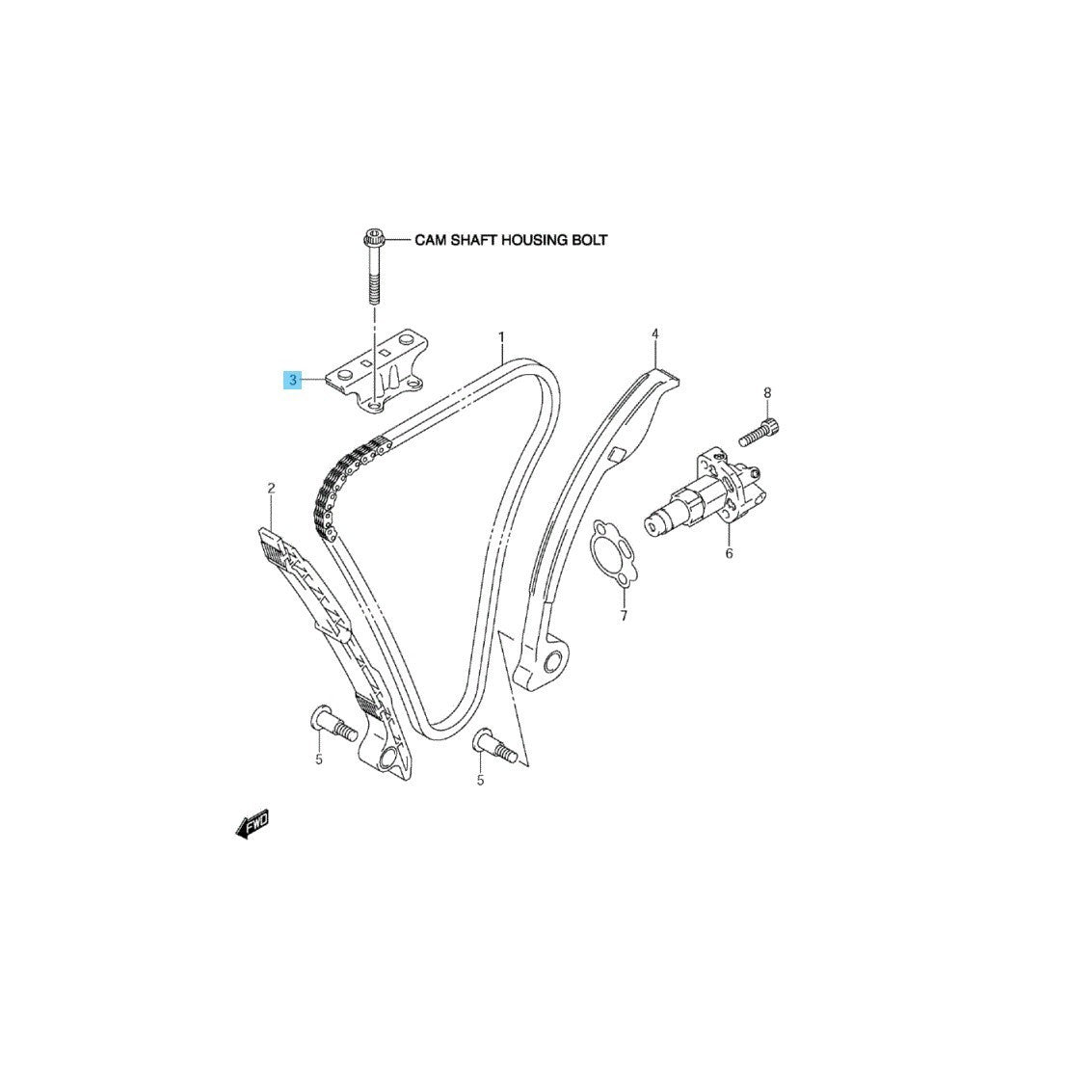 SUZUKI GSX-R600 '04-09 '11-19 '21-23 Genuine Cam Chain Guide No.2 12782-29G00