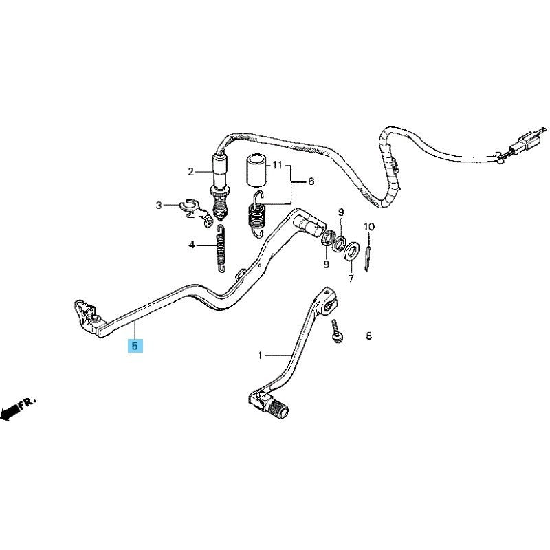 HONDA XR650L 1993-2009 2012-2025 Genuine Brake Pedal Assy 46500-MGW-305 OEM