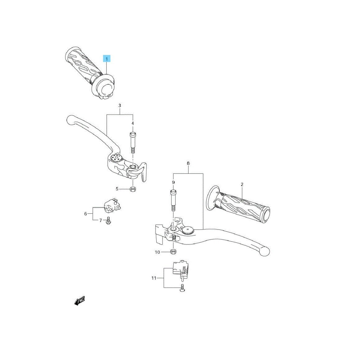 SUZUKI HAYABUSA GSX1300R GSX-R600 '08-23 Genuine Throttle Grip 57110-21H02 OEM