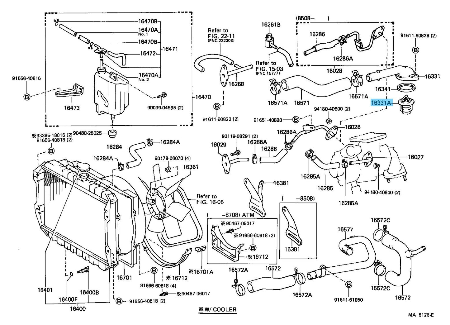 TOYOTA 4RUNNER TRUCK RN5# RN10# 1984-1995 Genuine Thermostat 90916-03078 OEM