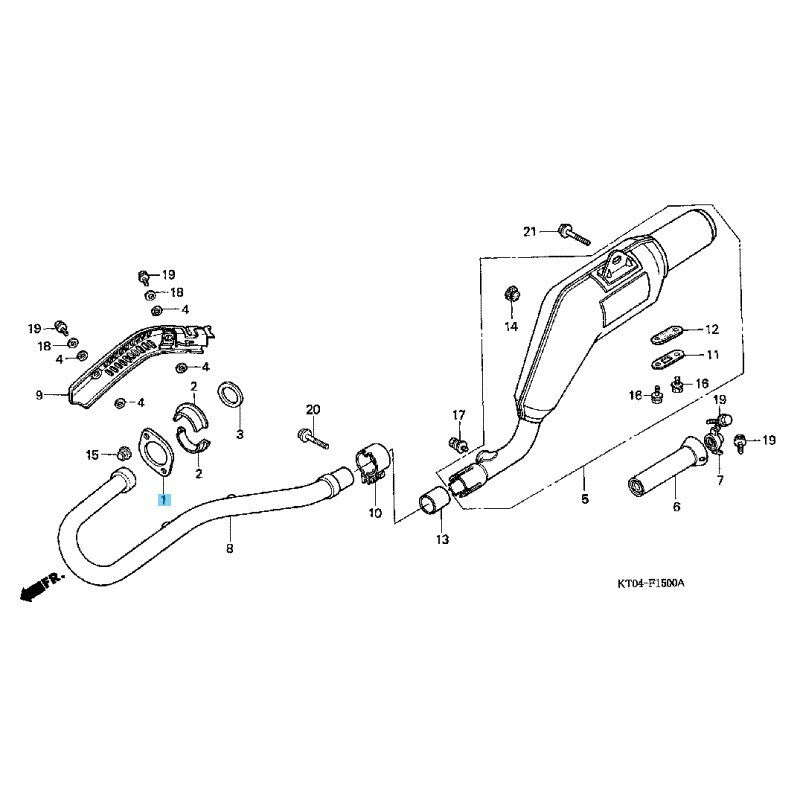 HONDA XR200R 81-83 86-88 90-91 93-02 Genuine Exhaust Pipe Joint 18231-355-000