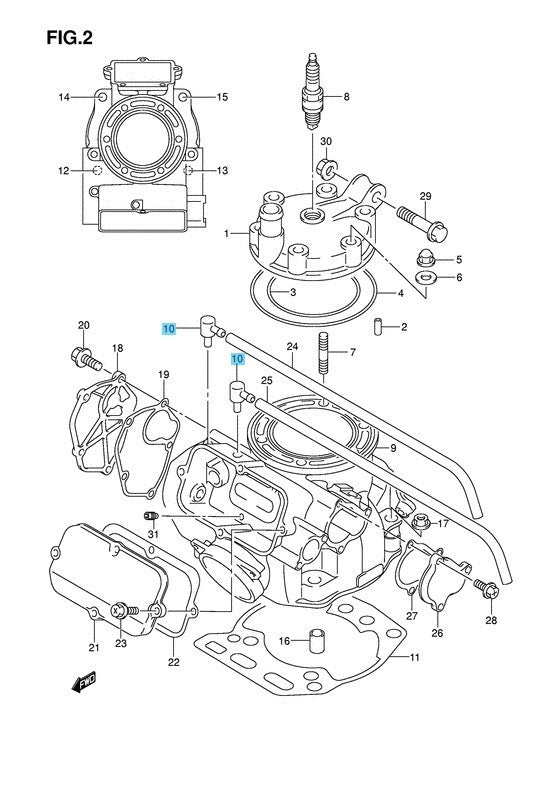 SUZUKI RM250 1996-2008 Genuine Breather Hose Union 16910-09401 x2 Set OEM