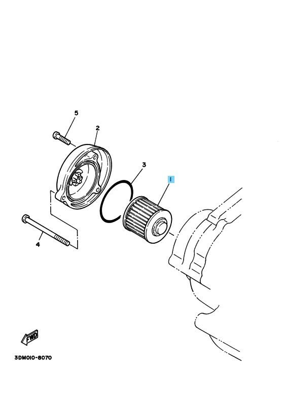 YAMAHA V-STAR 250 XV250 08-24 Genuine Oil Cleaner Element Assy 5JX-13440-00-00