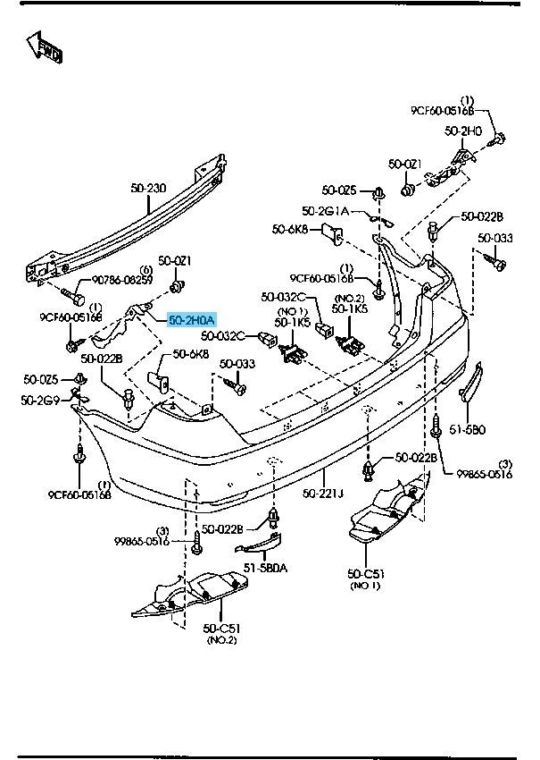 MAZDA MAZDA6 GY 2004-2007 Genuine Rear Bumper Bumper LH G21B-50-2J1A OEM WAGON