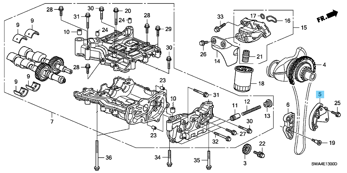 HONDA ELEMENT YH2 03-11 Genuine balancer shaft chain Tensioner 13450-RAA-A02 OEM
