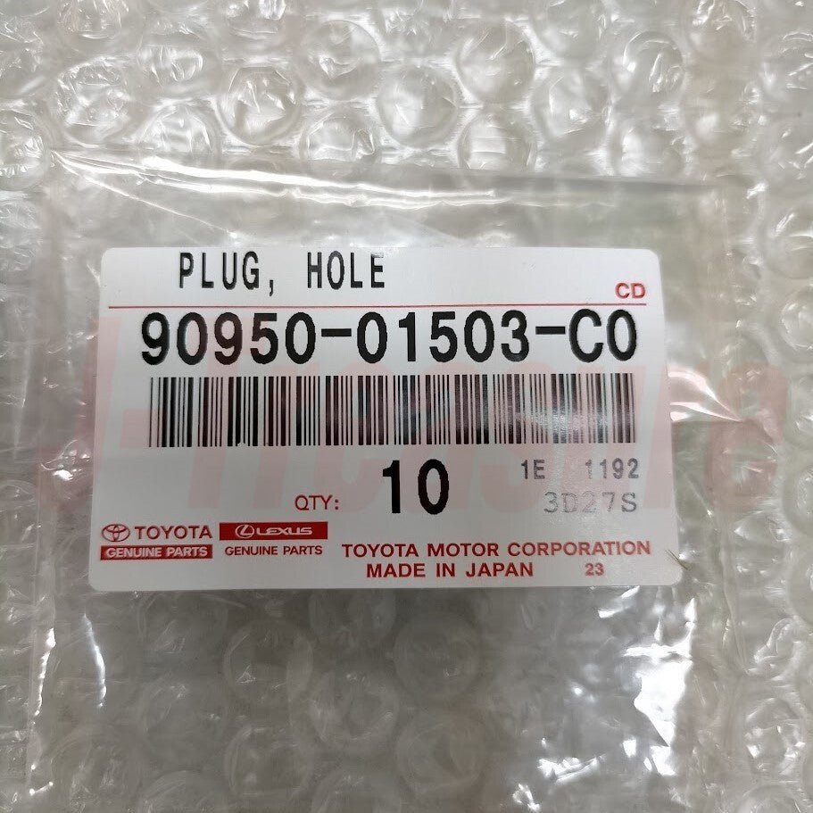 TOYOTA Genuine Interior Trim Board Hole Plug Black 90950-01503-C0 Set of 10 OEM