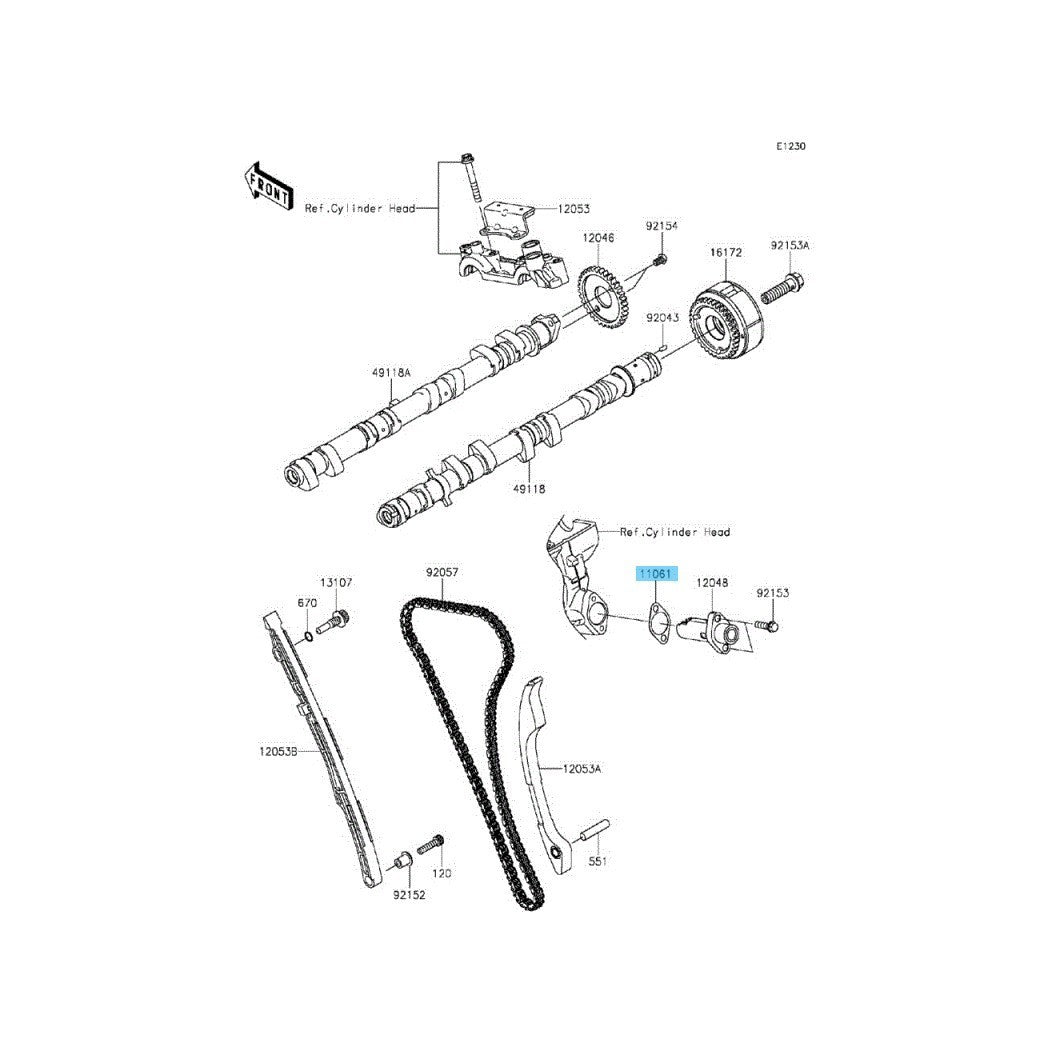 KAWASAKI CONCOURS 14 ZG1400 2008-2022 Genuine Tensioner Gasket 11061-0299 OEM