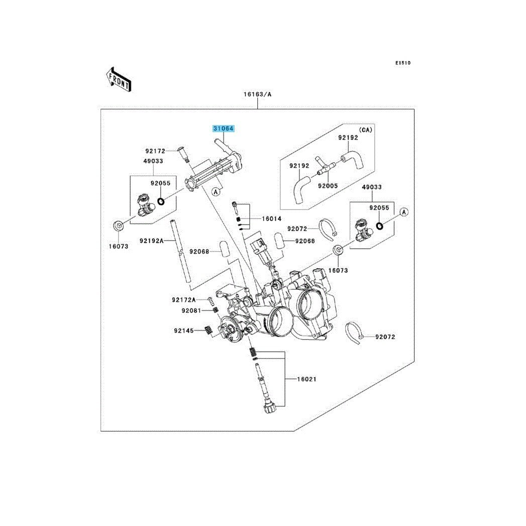 KAWASAKI NINJA 300 EX300 2013-2017 Genuine Fuel Pipe Comp 31064-0164 OEM
