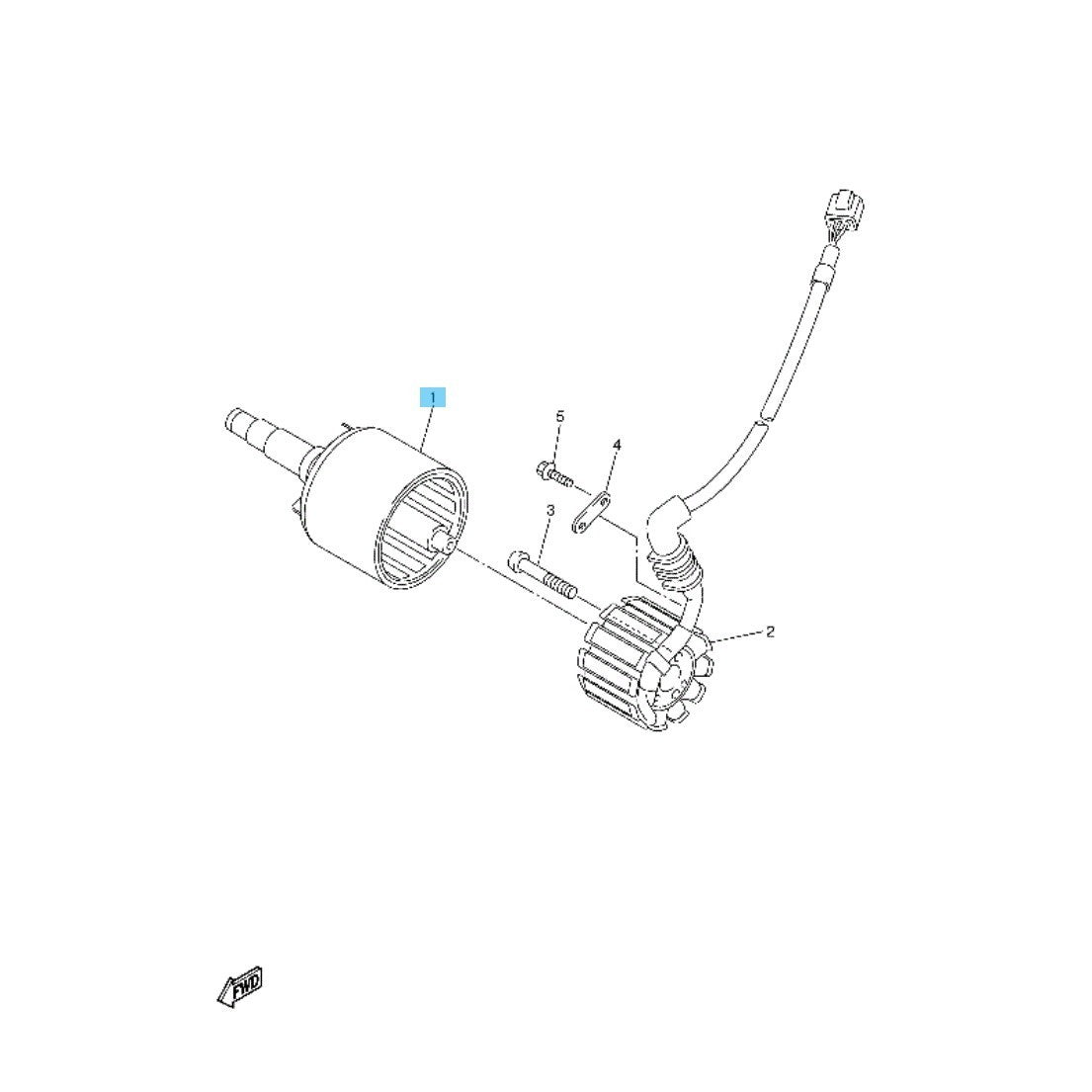 YAMAHA YZF-R1 '04-08 FZ-1 '06-15 Genuine Generator Rotor Assy 2SH-81450-00-00