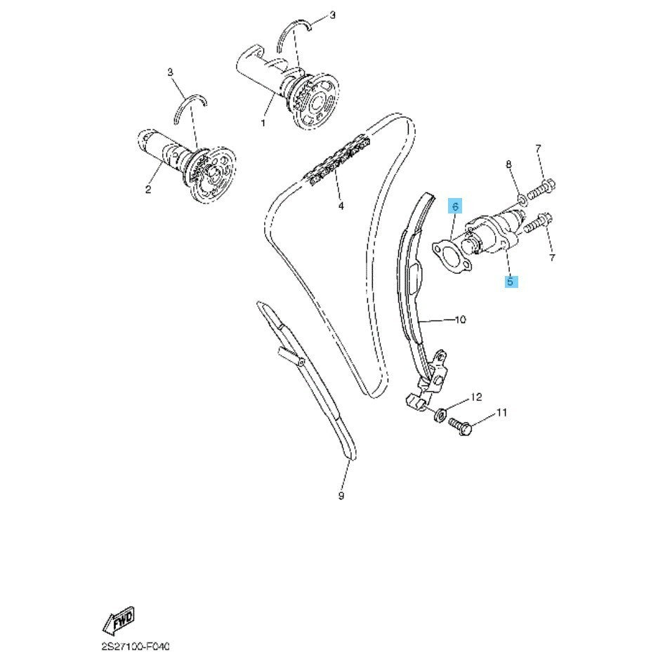 YAMAHA YZ450F 2003-2009 Genuine Cam Chain Tensioner Assy & Gasket Set OEM