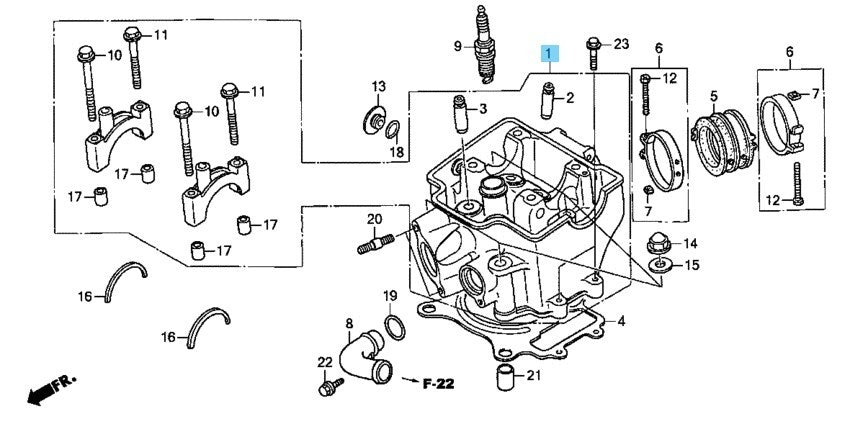 HONDA CRF250R 2008 Genuine Engine Cylinder Head Assy 12010-KRN-A10 OEM