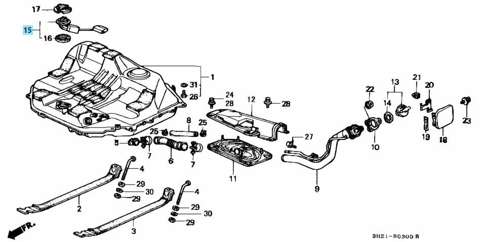 HONDA CIVIC CR-X EF# 1988-1991 Genuine Fuel Tank Sending Unit 37800-SH3-003 OEM