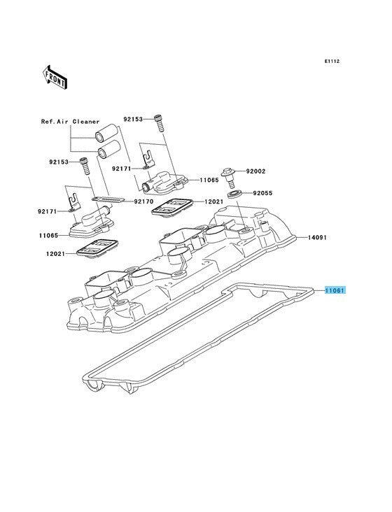 KAWASAKI ZX600 NINJA ZX-6R 97-99 2006 Genuine Head Cover Gasket 11061-0156 OEM