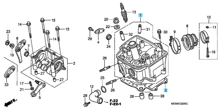 HONDA CRF450R 2004-2006 Genuine Cylinder Head & Cylinder Head Gasket Set OEM