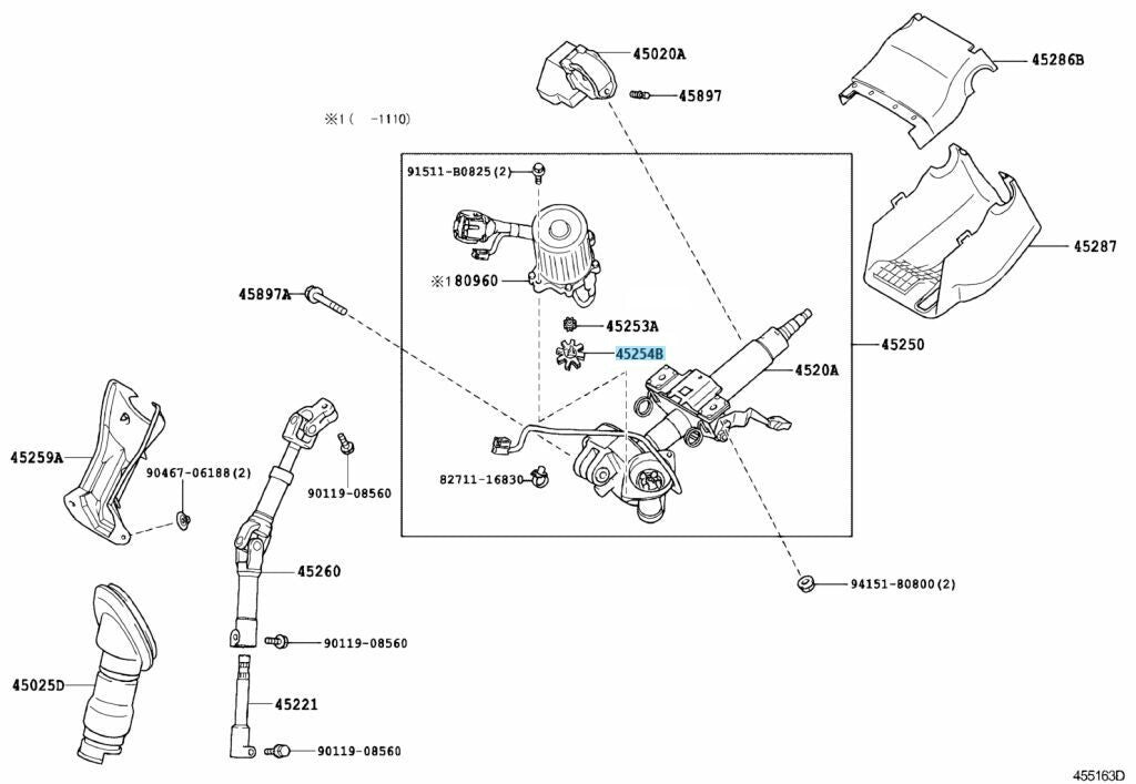 TOYOTA LEXUS Genuine Electric Power Steering Motor Shaft Damper 45254-28040 OEM