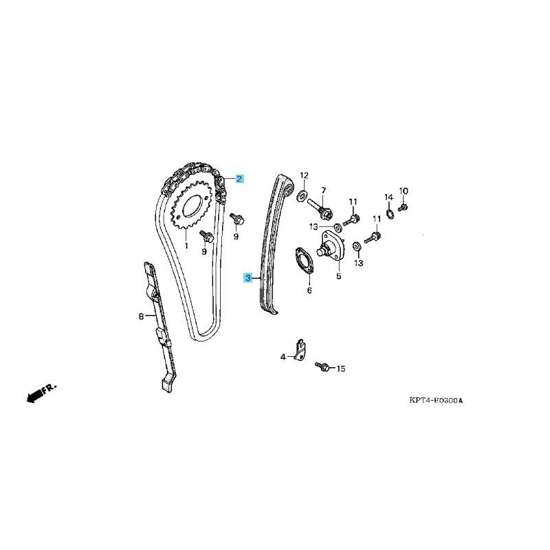 HONDA CRF150F 2003-2005 Genuine Cam Chain (100L) & Tensioner Set OEM