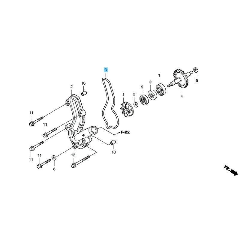 HONDA CRF150R 2007-2009 2012-2023 Genuine Water Pump Gasket 19226-KSE-670 OEM