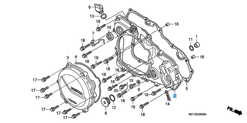 HONDA CRF450X 2005-2009 2012-2017 Genuine Crankcase Cover RH 11331-MEY-670 OEM