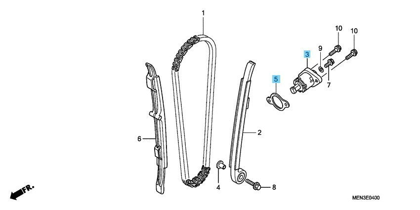 HONDA CRF250X 04-09 12-13 15-17 Genuine Tensioner Lifter & Gasket Set OEM