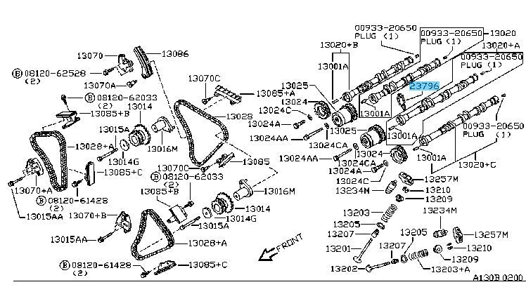 NISSAN MAXIMA PJ30 91-94 Genuine Valve Timing Control Solenoid Valve x2 Set OEM