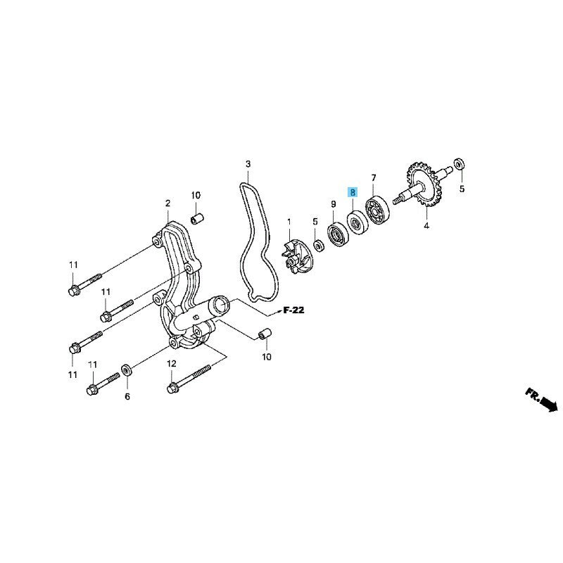 HONDA CRF150R 07-09 12-23 Genuine Water Pump Oil Seal (12x22x5) 91201-965-000