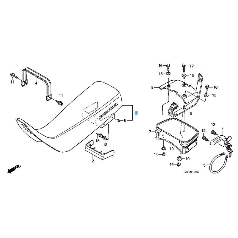 HONDA XR650L 2009 2012-2021 Genuine Seat (Type1) 77200-MY6-A90ZA OEM